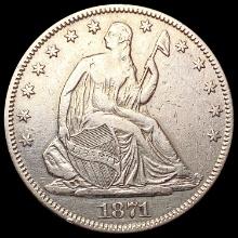 1871 Seated Liberty Half Dollar CLOSELY UNCIRCULAT