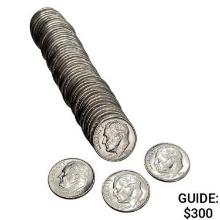 1958 BU 1958 Roosevelt Dime Roll [50 Coins]