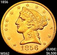 1856 $5 Gold Half Eagle