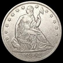 1848-O Seated Liberty Half Dollar CLOSELY UNCIRCUL