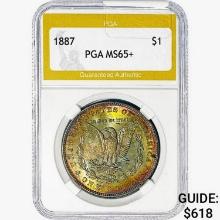 1887 Morgan Silver Dollar PGA MS65+