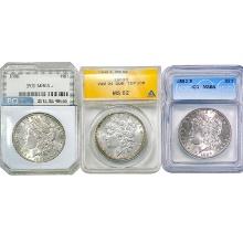 1882-1900 [3] Morgan Silver Dollar MS62/65/65+