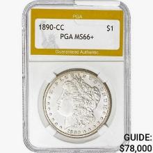 1890-CC Morgan Silver Dollar PGA MS66+