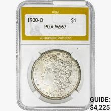 1900-O Morgan Silver Dollar PGA MS67