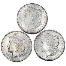 [3] Morgan Silver Dollar [1883-O, 1889, 1890]