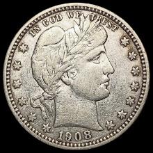 1908-O Barber Quarter NEARLY UNCIRCULATED