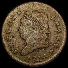 1814 Plain 4 Classic Head Large Cent LIGHTLY CIRCU