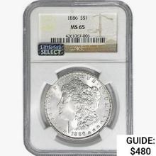 1886 Morgan Silver Dollar NGC MS65 Littleton Selec