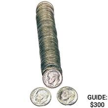 1964 1964 D BU Roosevelt Dime Roll [50 Coins]