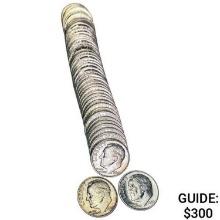 1961 1961 BU Roosevelt Dime Roll [50 Coins]