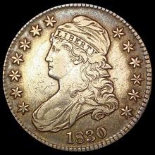 1830 Capped Bust Half Dollar NEARLY UNCIRCULATED