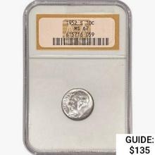 1952-S Roosevelt Dime NGC MS67