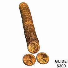 1945 BU 1945-S Lincoln Cent Roll (50 Coins