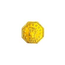 1855 Octagonal California Gold Quarter