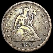 1875-S Twenty Cent Piece LIGHTLY CIRCULATED