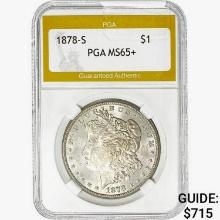 1878-S Morgan Silver Dollar PGA MS65+