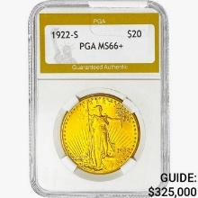1922-S $20 Gold Double Eagle PGA MS66+
