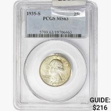 1935-S Washington Silver Quarter PCGS MS63
