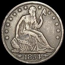 1854-O Arrows Seated Liberty Half Dollar NEARLY UN