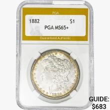 1882 Morgan Silver Dollar PGA MS65+