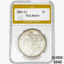 1883-CC Morgan Silver Dollar PGA MS64+
