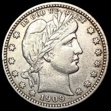 1909 Barber Quarter NEARLY UNCIRCULATED