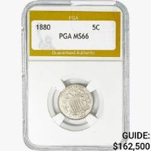 1880 Shield Nickel PGA MS66