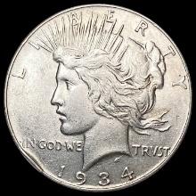 1934 Silver Peace Dollar CLOSELY UNCIRCULATED