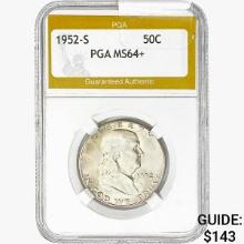 1952-S Franklin Half Dollar PGA MS64+