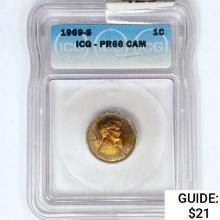 1969-S Lincoln Memorial Cent ICG PR66 CAM