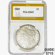 1880 Morgan Silver Dollar PGA MS65