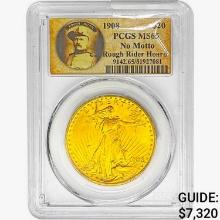 1908 $20 Gold Double Eagle PCGS MS65 No Motto