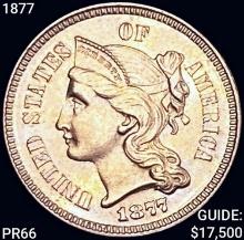 1877 Nickel Three Cent SUPERB GEM PROOF