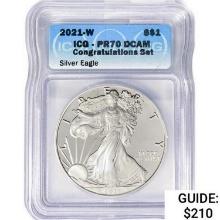 2021-W American Silver Eagle ICG PR70 DCAM