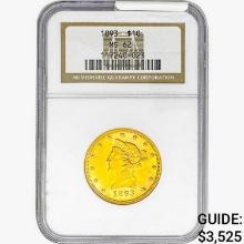 1893 $10 Gold Eagle NGC MS62