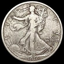 1916-D Walking Liberty Half Dollar NICELY CIRCULATED