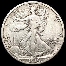 1916-D Walking Liberty Half Dollar CLOSELY UNCIRCULATED