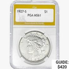 1927-S Silver Peace Dollar PGA MS61