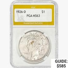 1926-D Silver Peace Dollar PGA MS63