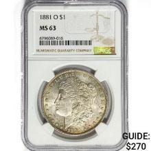 1881-O Morgan Silver Dollar NGC MS63
