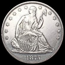 1875 Seated Liberty Half Dollar CHOICE AU