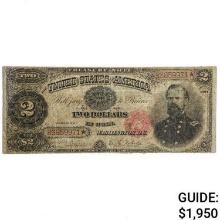 FR. 356 1891 $2 TWO DOLLARS GENERAL JAMES MCPHERSON TREASURY NOTE