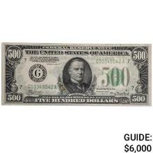 FR. 2202-G 1934-A $500 FIVE HUNDRED DOLLARS FRN FEDERAL RESERVE NOTE CHICAGO, IL ABOUT UNCIRCULATED