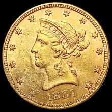 1881 $10 Gold Eagle UNCIRCULATED