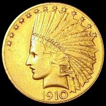 1910 $10 Gold Eagle CLOSELY UNCIRCULATED