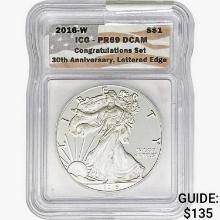 2016-W Silver Eagle ICG PR69 DCAM Ltrd Edge