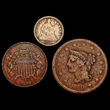 (3) Varied US Type Coins HIGH GRADE