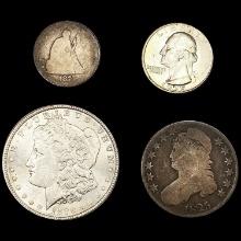 [4] Varied US Coins (1825, 1875, 1886, 1937) UNCIRCULATED