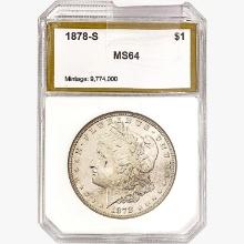 1878-S Morgan Silver Dollar PCI MS64