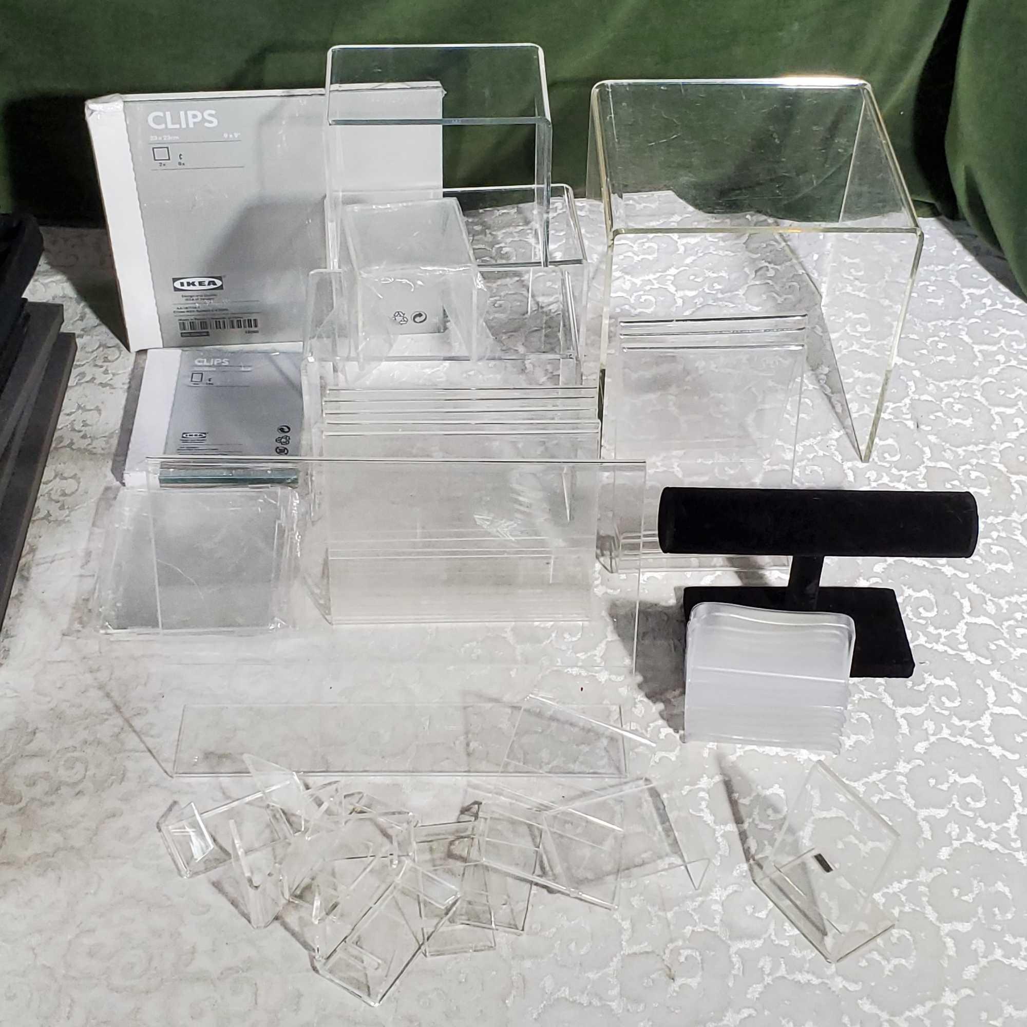 Large Collection of Jewerlry Display Cases in Varied Sizes, Stands, And More